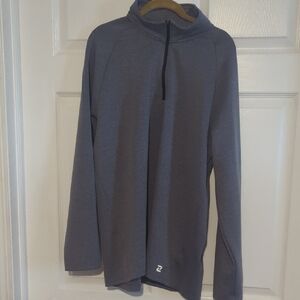 ZELOS Heathered Gray Quarter-Zip Pullover